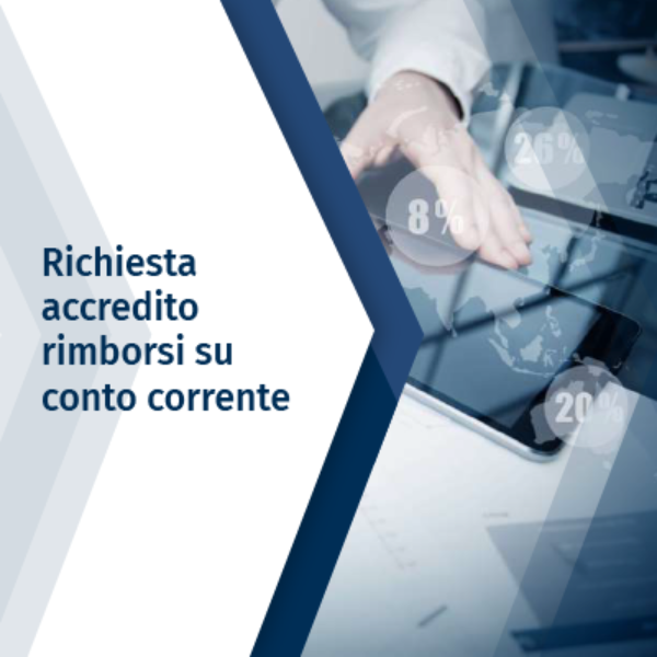 Richiesta accredito rimborsi su conto corrente