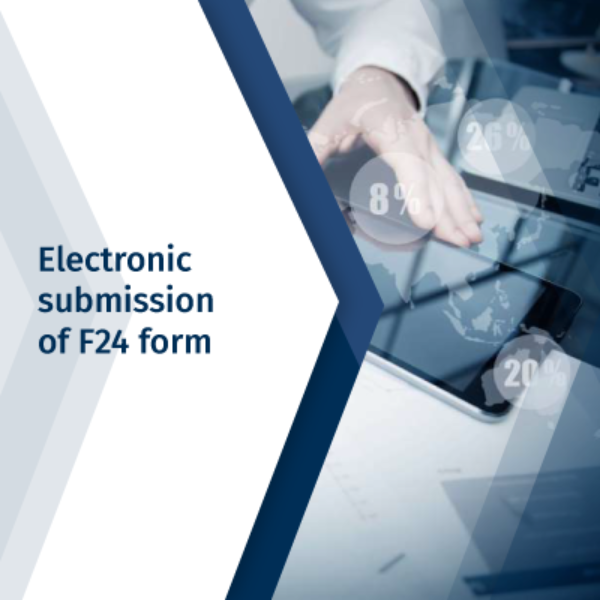 Electronic submission of F24 form
