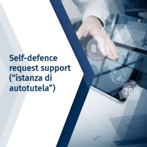 Self-defence request support  (“istanza di autotutela”)